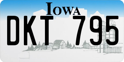 IA license plate DKT795