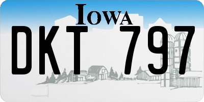 IA license plate DKT797