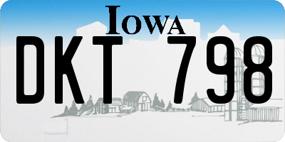 IA license plate DKT798