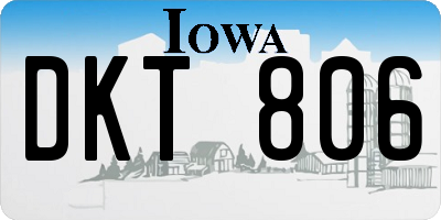 IA license plate DKT806