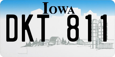 IA license plate DKT811