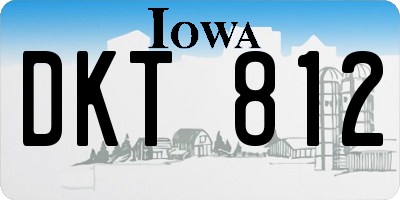 IA license plate DKT812