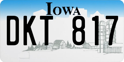 IA license plate DKT817