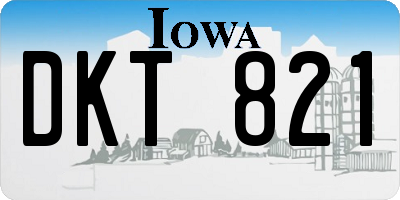 IA license plate DKT821