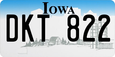 IA license plate DKT822