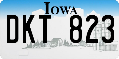 IA license plate DKT823