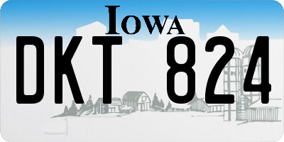 IA license plate DKT824