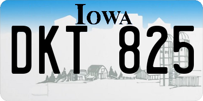 IA license plate DKT825