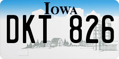 IA license plate DKT826