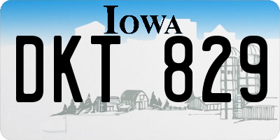 IA license plate DKT829