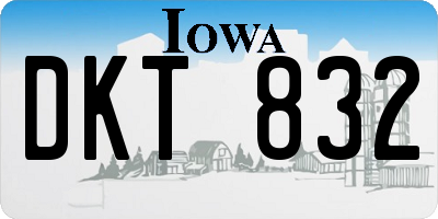 IA license plate DKT832