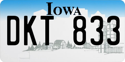 IA license plate DKT833