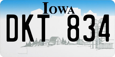 IA license plate DKT834