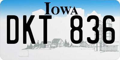 IA license plate DKT836