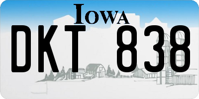 IA license plate DKT838