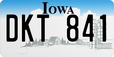IA license plate DKT841