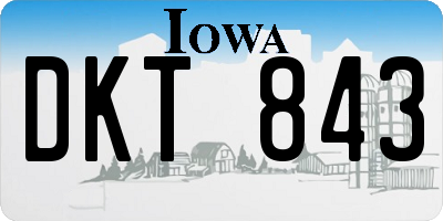 IA license plate DKT843