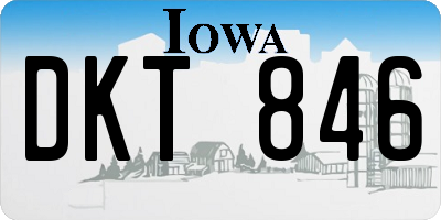 IA license plate DKT846