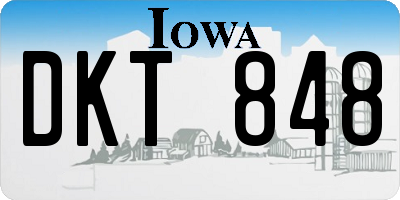 IA license plate DKT848