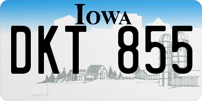 IA license plate DKT855
