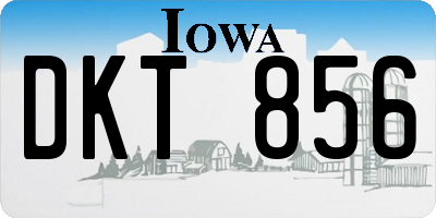 IA license plate DKT856