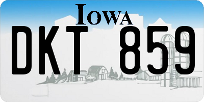 IA license plate DKT859