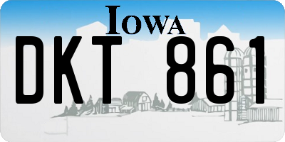 IA license plate DKT861