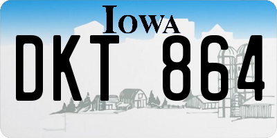 IA license plate DKT864