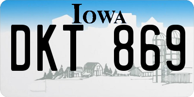 IA license plate DKT869