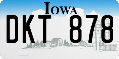IA license plate DKT878