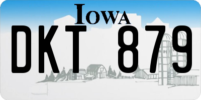 IA license plate DKT879