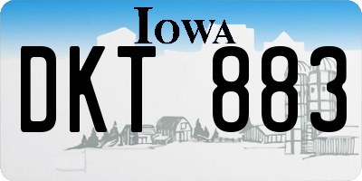 IA license plate DKT883