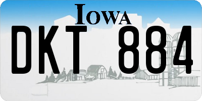 IA license plate DKT884