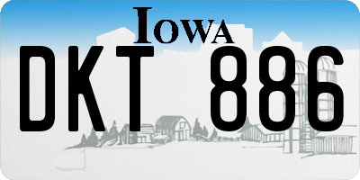 IA license plate DKT886