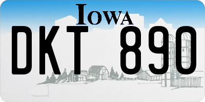 IA license plate DKT890