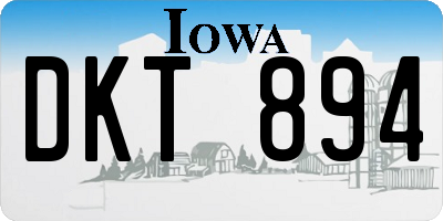 IA license plate DKT894