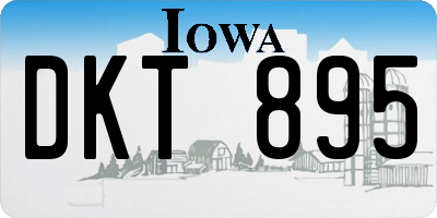 IA license plate DKT895