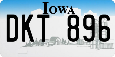 IA license plate DKT896