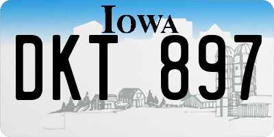 IA license plate DKT897