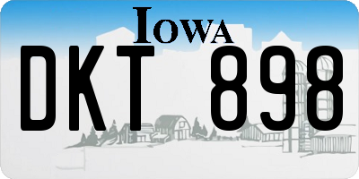 IA license plate DKT898