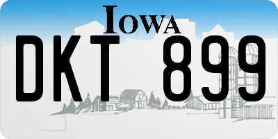 IA license plate DKT899