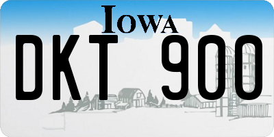 IA license plate DKT900