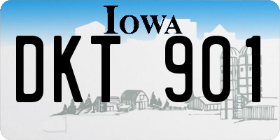 IA license plate DKT901