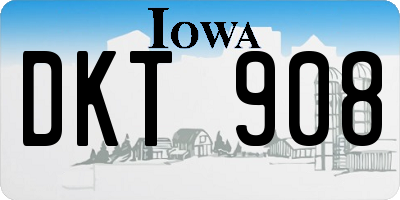 IA license plate DKT908