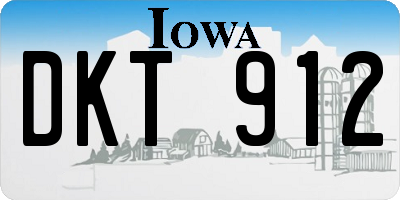 IA license plate DKT912