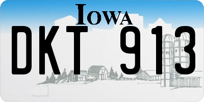 IA license plate DKT913