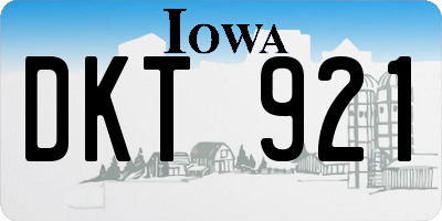 IA license plate DKT921