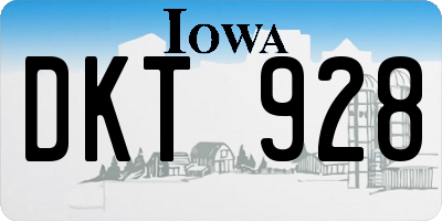 IA license plate DKT928