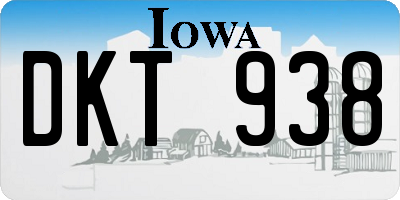 IA license plate DKT938