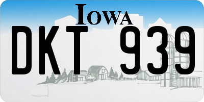 IA license plate DKT939